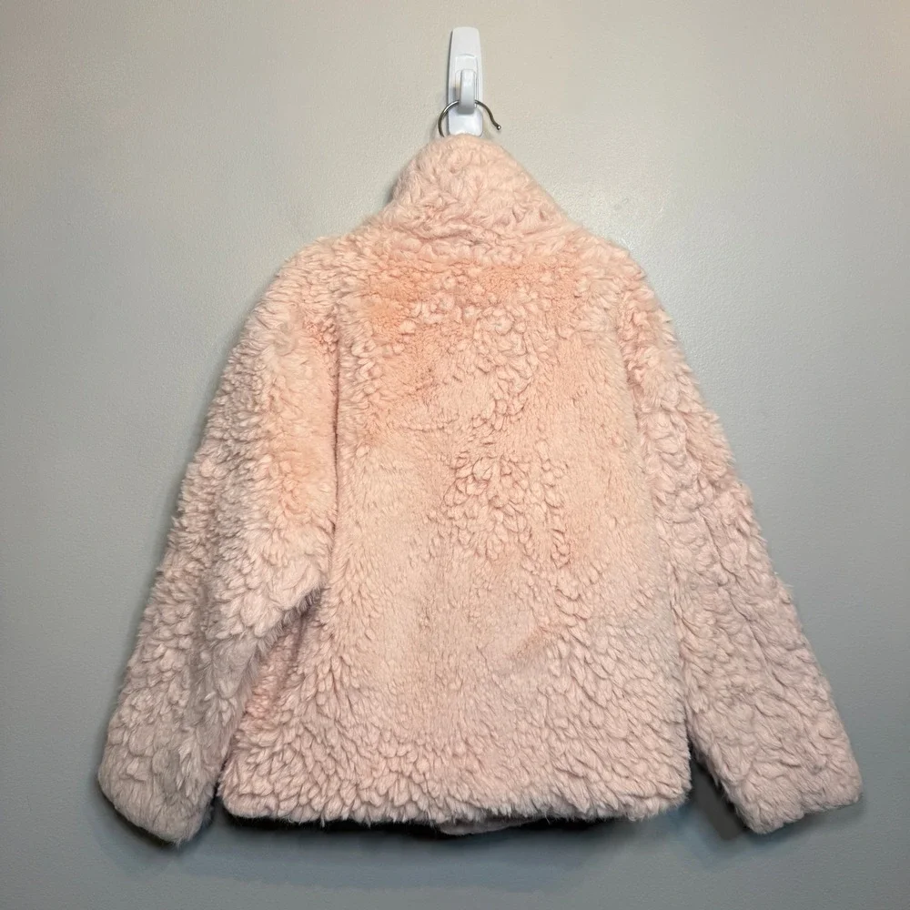 Patagonia Girls Full Zip Fleece Jacket Pink Size Small 7-8 High Pile